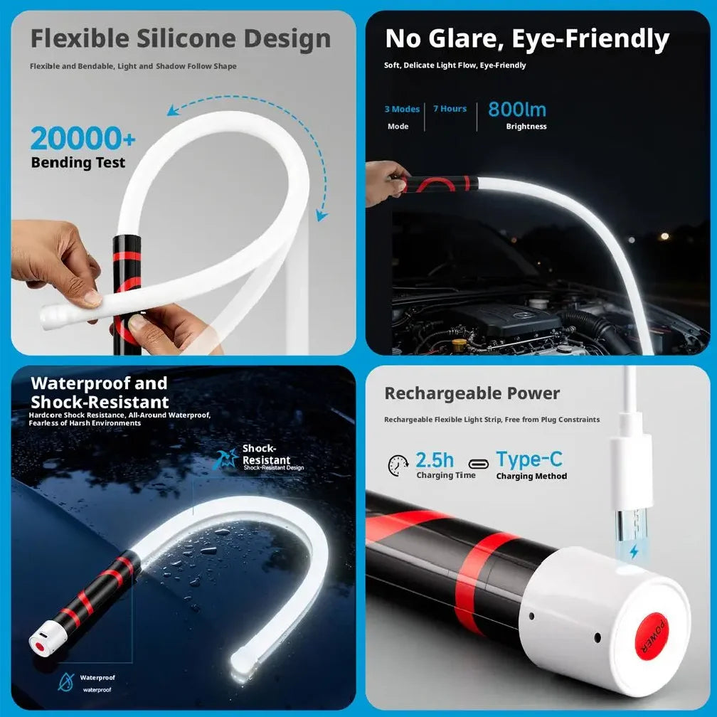 Flexible LED Work Light™ — 360° Bendable Magnetic Lamp